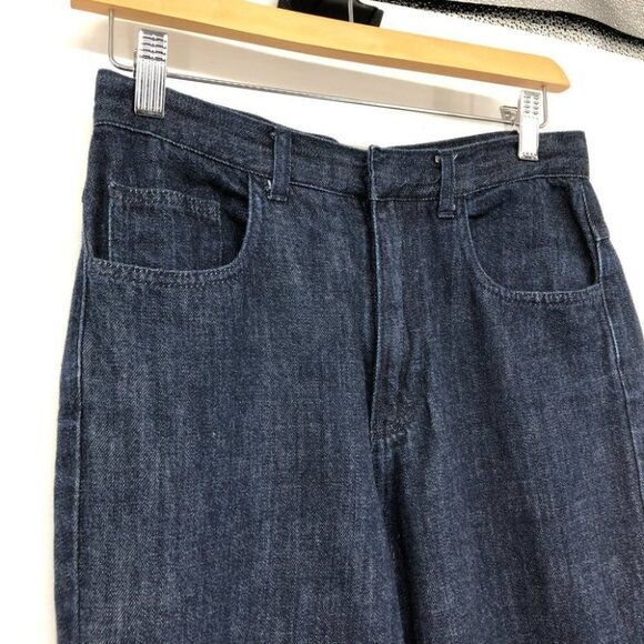 Marques Almeida Dark Wash loose leg raw hem 5 pocket jeans size 8 - Picture 10 of 13